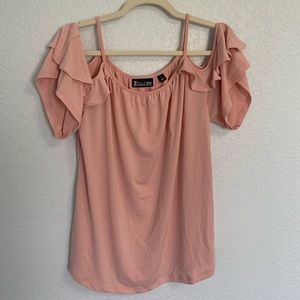 Off the shoulder pink top